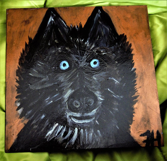 big  sale was $40 now $15 Black Wolf Painting