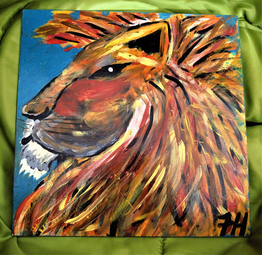 big sale was $40 now $15  Lion Painting