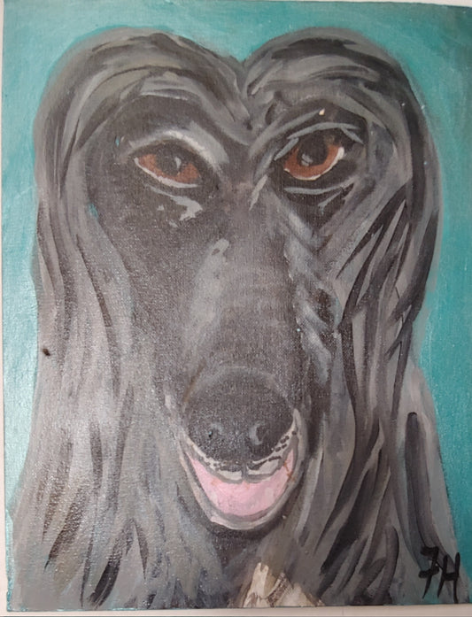 big sale was $40 now $15 AFGHAN HOUND painting