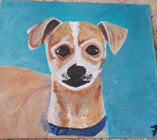 big sale was $40 now $15 Chihuahua tan Painting min pin