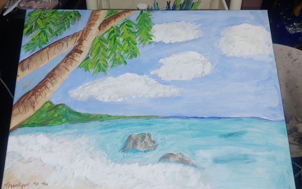 Landscape Paintings - hand painted 14 x 11 inch stretched canvas  