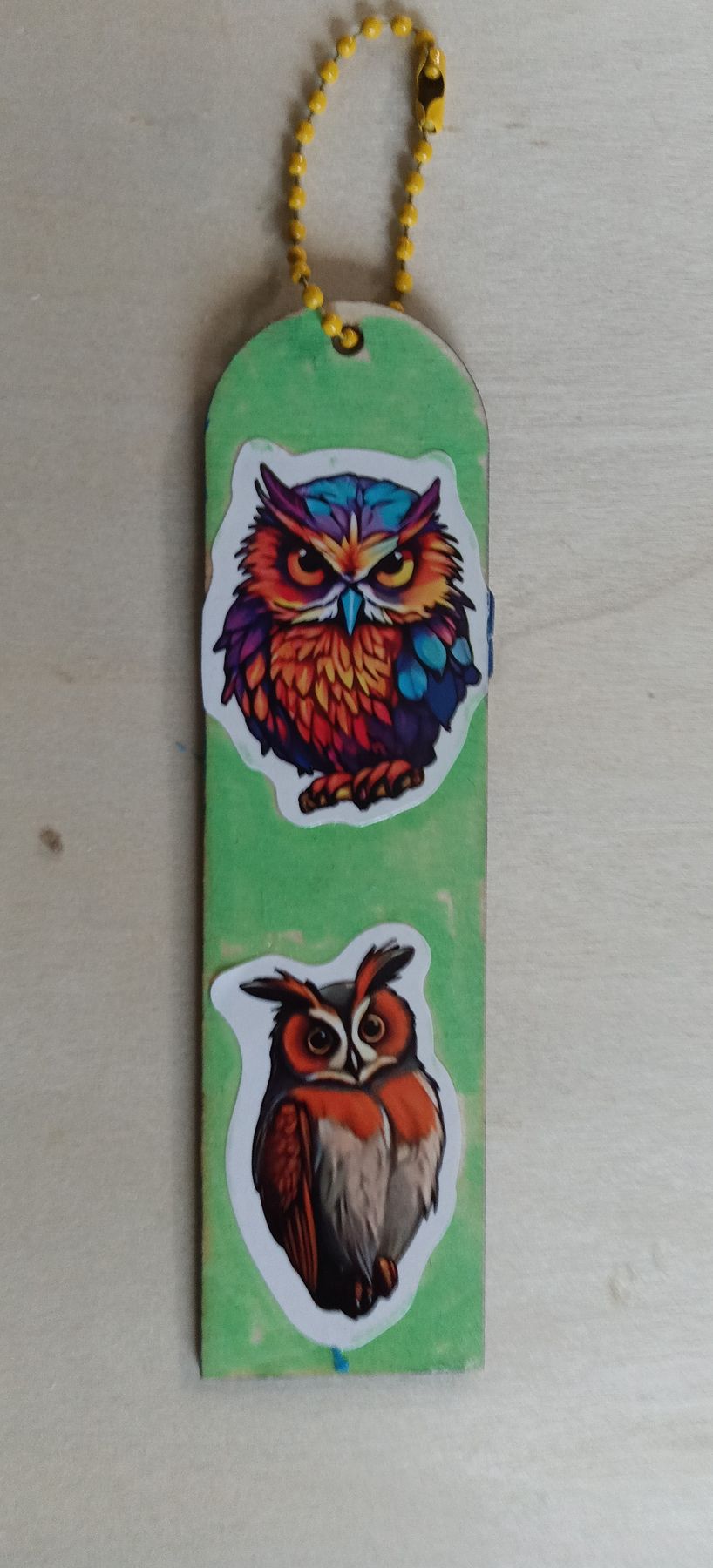  4 inch wooden bookmarks with tassle animal related