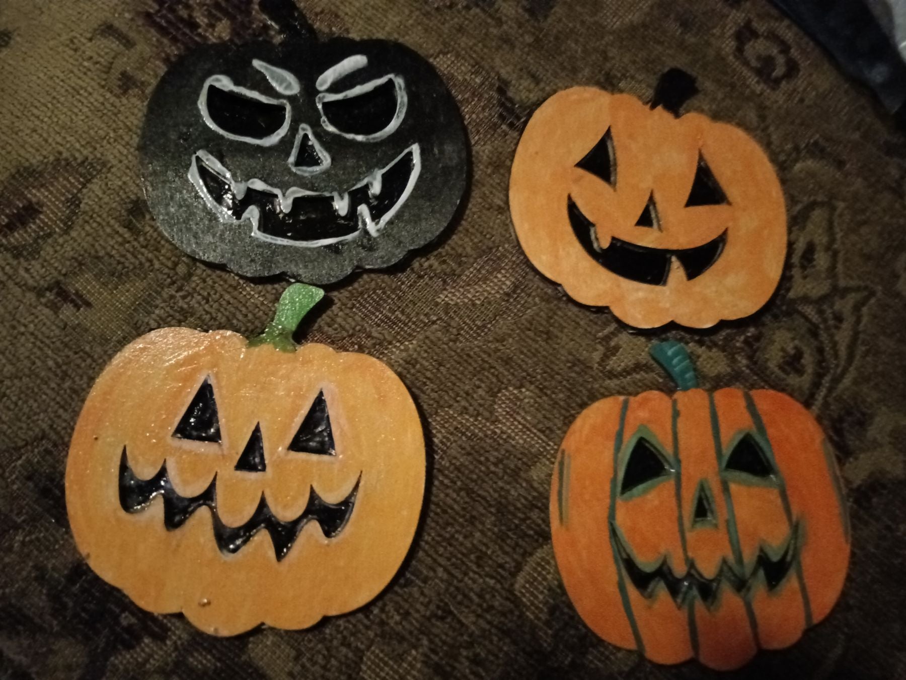 wooden shapes - pumpkins