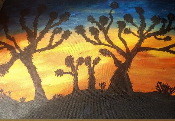 customized 4 x 4 inch landscape paintings/pictures on wood