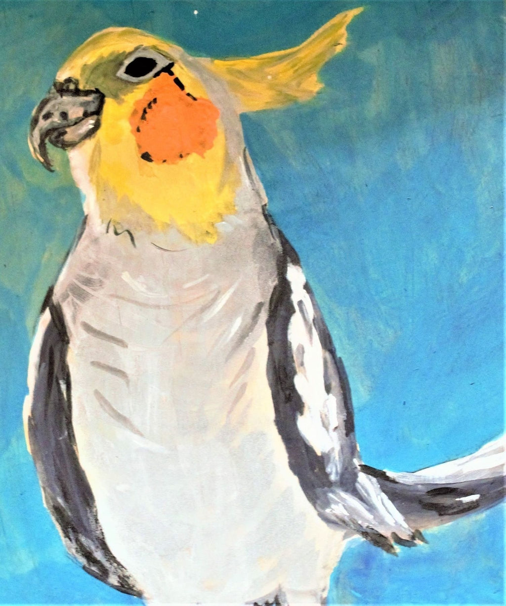 Pet portrait - hand painted 14 x 11 inch canvas panel three animals