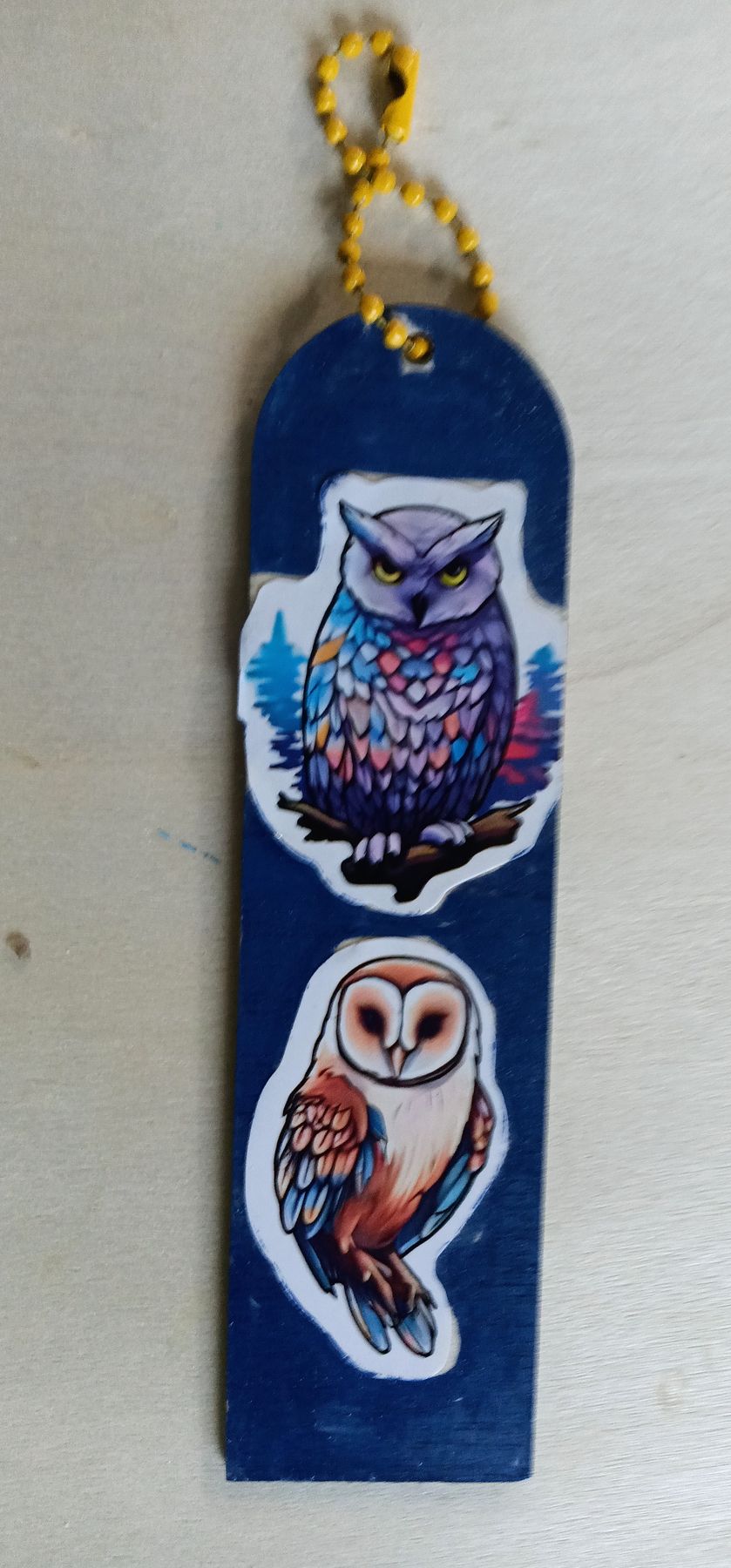  4 inch wooden bookmarks with tassle animal related