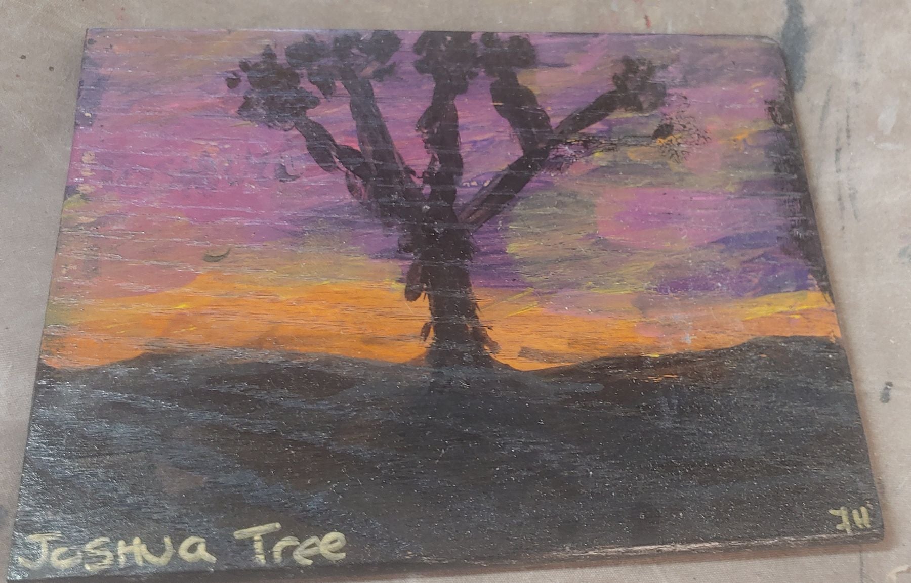 Landscape Paintings - hand painted 14 x 11 inch stretched canvas  