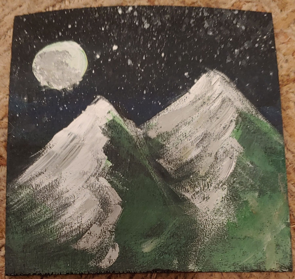 customized 4 x 4 inch landscape paintings/pictures on wood