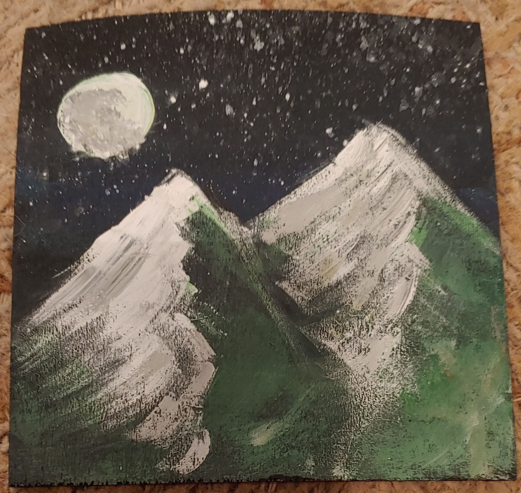 customized 4 x 4 inch landscape paintings/pictures on wood