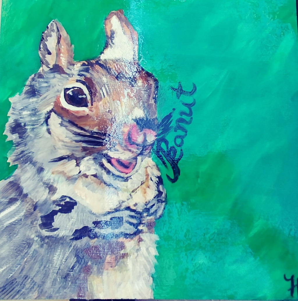  Pet portrait - hand painted  8 x 10 inch canvas panel one animal